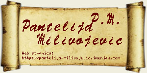 Pantelija Milivojević vizit kartica